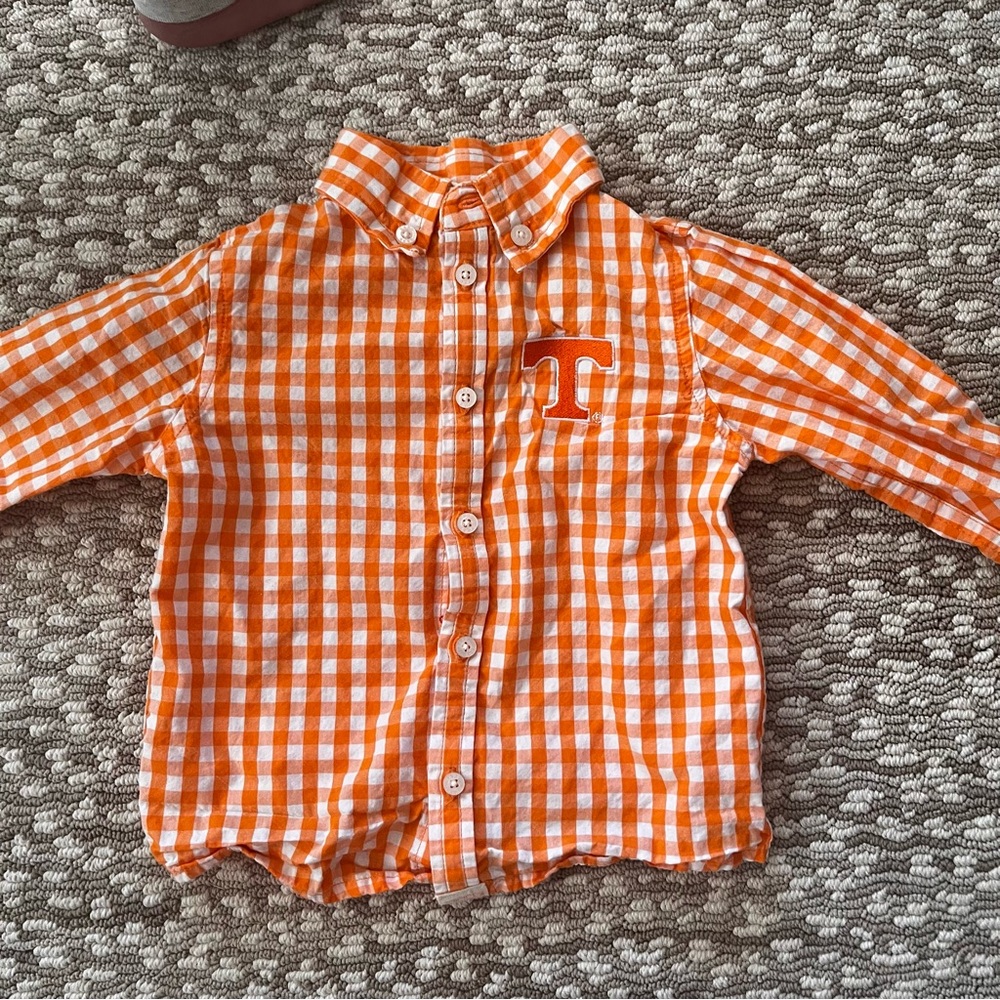 University of Tennessee Plaid Button Down Shirt